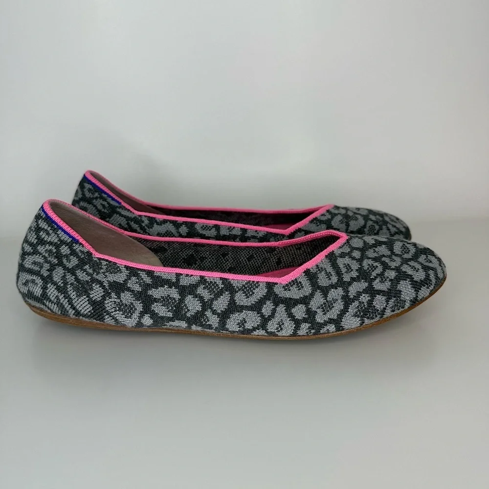 Rothy’s The Merino Wool Haze Spot Pink & Gray Slip On Flats Women’s Size 10.5